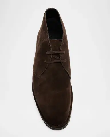 Vince Men's Jerome Suede Lug-Sole Chukka Boots | Thumbnail 3 Vince Men's Jerome Suede Lug-Sole Chukka Boots | Thumbnail 3