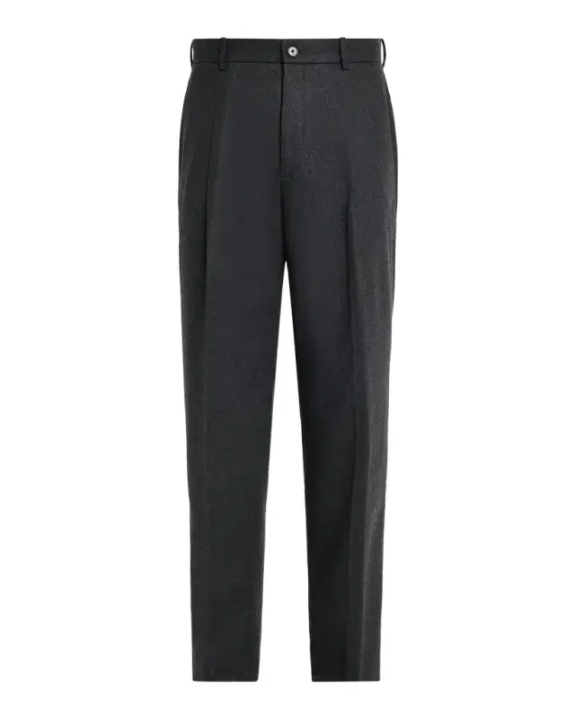 Men 's Cashmere Flannel Relaxed-Fit Pleated Trousers