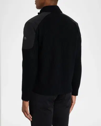 Moose Knuckles Men's Magnus Knit Hybrid Bomber Jacket | Thumbnail 3 Moose Knuckles Men's Magnus Knit Hybrid Bomber Jacket | Thumbnail 3