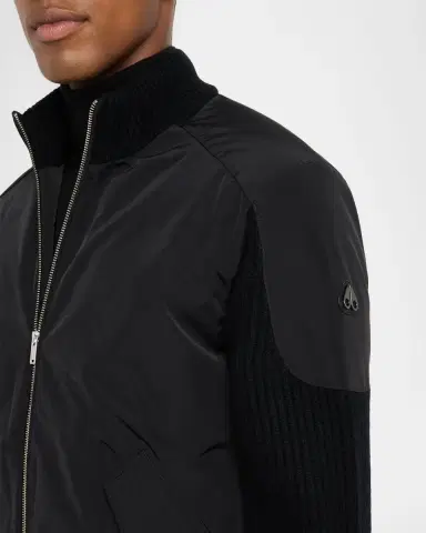 Moose Knuckles Men's Magnus Knit Hybrid Bomber Jacket | Thumbnail 5 Moose Knuckles Men's Magnus Knit Hybrid Bomber Jacket | Thumbnail 5