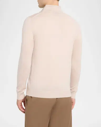 Reiss Men's Blackhall Merino Wool Funnel Neck Half-Zip Sweater | Thumbnail 3 Reiss Men's Blackhall Merino Wool Funnel Neck Half-Zip Sweater | Thumbnail 3