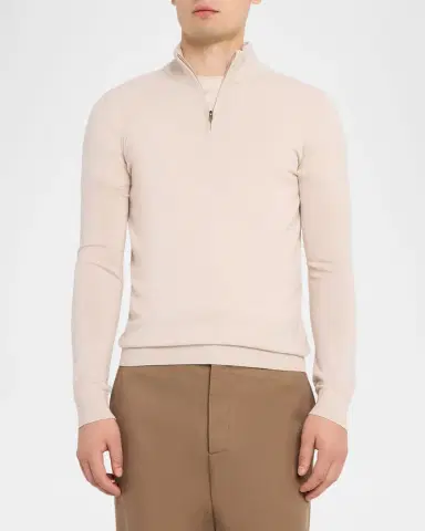 Reiss Men's Blackhall Merino Wool Funnel Neck Half-Zip Sweater | Thumbnail 4 Reiss Men's Blackhall Merino Wool Funnel Neck Half-Zip Sweater | Thumbnail 4