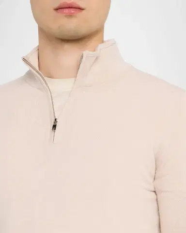 Reiss Men's Blackhall Merino Wool Funnel Neck Half-Zip Sweater | Thumbnail 5 Reiss Men's Blackhall Merino Wool Funnel Neck Half-Zip Sweater | Thumbnail 5