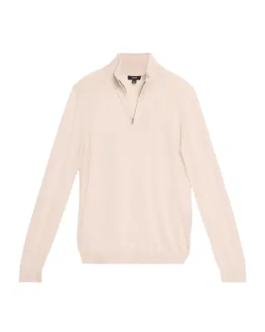 Reiss Men's Blackhall Merino Wool Funnel Neck Half-Zip Sweater | Thumbnail 1 Reiss Men's Blackhall Merino Wool Funnel Neck Half-Zip Sweater | Thumbnail 1