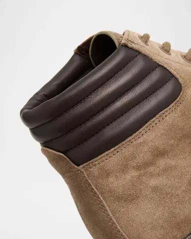 Vince Men's Leonard Suede & Leather Lug-Sole Ankle Boots | Thumbnail 3 Vince Men's Leonard Suede & Leather Lug-Sole Ankle Boots | Thumbnail 3