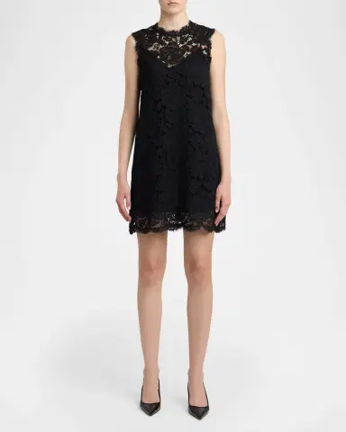 Dolce & Gabbana Sleeveless Floral Lace A-Line Dress | Thumbnail 2