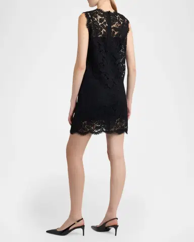Dolce & Gabbana Sleeveless Floral Lace A-Line Dress | Thumbnail 3