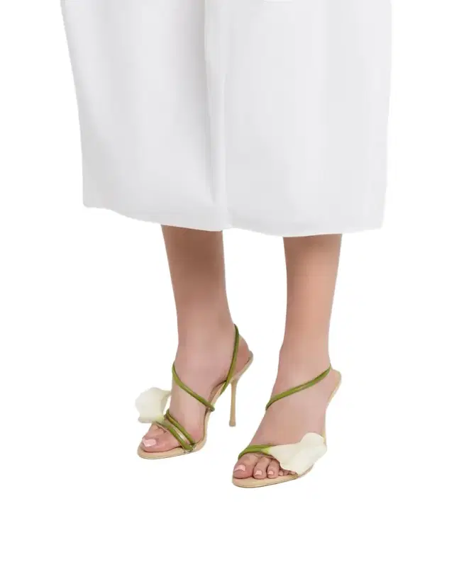 110mm Cassidy Floral Leather Sandals