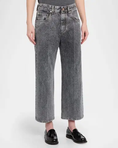 Brunello Cucinelli Contemporary Square Straight-Leg Capri Jeans | Thumbnail 4 Brunello Cucinelli Contemporary Square Straight-Leg Capri Jeans | Thumbnail 4