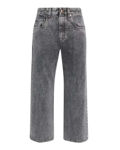 Brunello Cucinelli Contemporary Square Straight-Leg Capri Jeans | Thumbnail 1 Brunello Cucinelli Contemporary Square Straight-Leg Capri Jeans | Thumbnail 1
