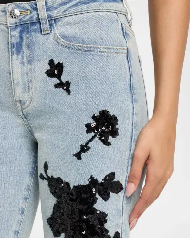 Generation Love Bella Sequined Straight-Leg Jeans | Thumbnail 4