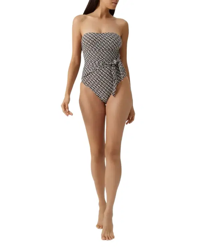 Munich Chain Strapless One-Piece Swimsuit