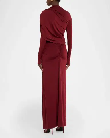 LAPOINTE Asymmetric Shawl Draped Jersey Gown | Thumbnail 3 LAPOINTE Asymmetric Shawl Draped Jersey Gown | Thumbnail 3