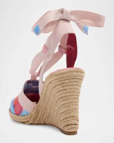 Christian Louboutin 85mm Toleda Floral Espadrille Wedge Sandals | Thumbnail 2 Christian Louboutin 85mm Toleda Floral Espadrille Wedge Sandals | Thumbnail 2