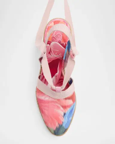 Christian Louboutin 85mm Toleda Floral Espadrille Wedge Sandals | Thumbnail 4 Christian Louboutin 85mm Toleda Floral Espadrille Wedge Sandals | Thumbnail 4