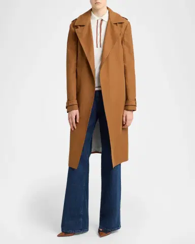 Kiton Belted Wrap Trench Coat | Thumbnail 4