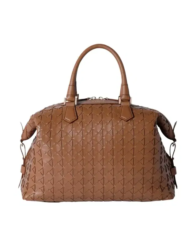Serapian Ani Mosaico Leather Top Handle Bag