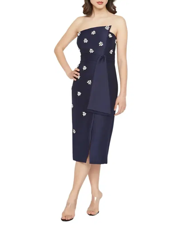 Ria Strapless Crystal-Embellished Midi Dress