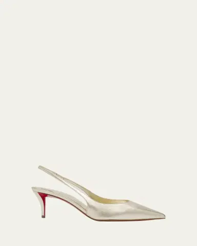 Christian Louboutin 60mm Miss Z Metallic Leather Slingback Pumps | Thumbnail 6 Christian Louboutin 60mm Miss Z Metallic Leather Slingback Pumps | Thumbnail 6