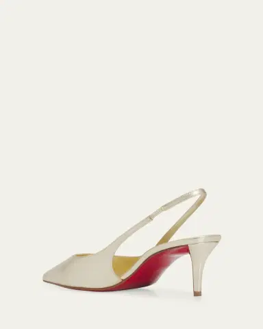 Christian Louboutin 60mm Miss Z Metallic Leather Slingback Pumps | Thumbnail 9 Christian Louboutin 60mm Miss Z Metallic Leather Slingback Pumps | Thumbnail 9