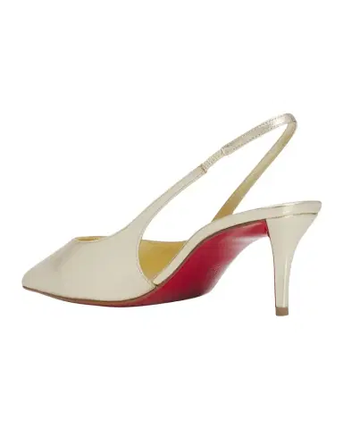 Christian Louboutin 60mm Miss Z Metallic Leather Slingback Pumps | Thumbnail 1 Christian Louboutin 60mm Miss Z Metallic Leather Slingback Pumps | Thumbnail 1