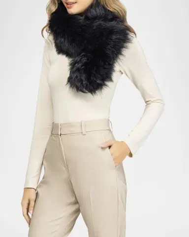Gorski Select Lamb Shearling Collar | Thumbnail 3