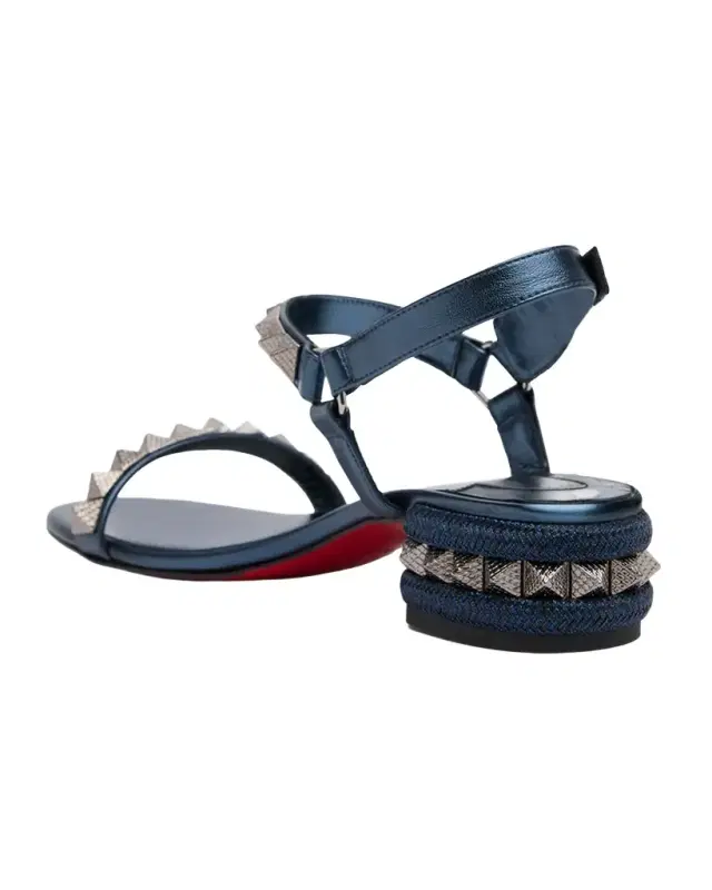30mm Pyra Metallic Nappa Leather Sandals