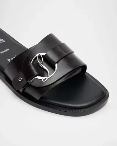Christian Louboutin Her in Roma Leather Slide Sandals | Thumbnail 2