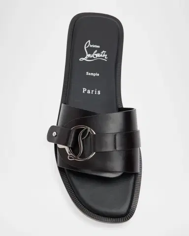 Christian Louboutin Her in Roma Leather Slide Sandals | Thumbnail 3