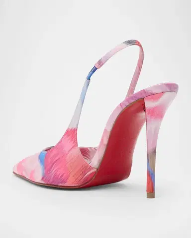 Christian Louboutin 100mm Miss Z Floral Slingback Pumps | Thumbnail 2