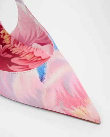 Christian Louboutin 100mm Miss Z Floral Slingback Pumps | Thumbnail 3