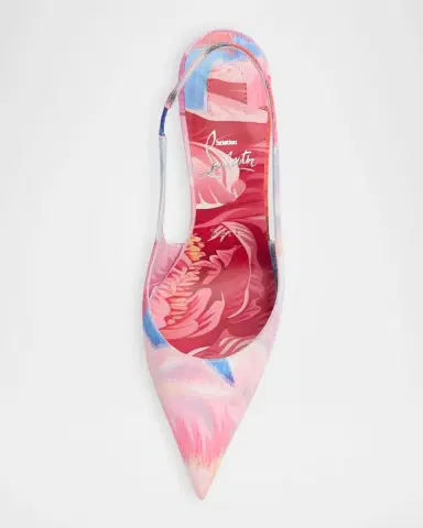 Christian Louboutin 100mm Miss Z Floral Slingback Pumps | Thumbnail 4