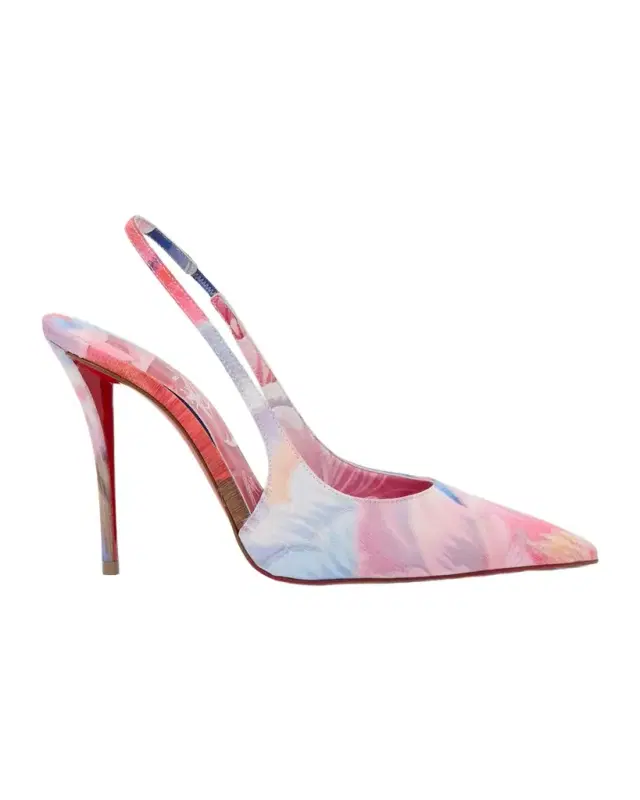 100mm Miss Z Floral Slingback Pumps