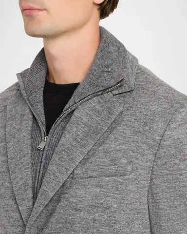 Simkhai Men's Tristen Single-Breasted Wool Blazer | Thumbnail 5 Simkhai Men's Tristen Single-Breasted Wool Blazer | Thumbnail 5