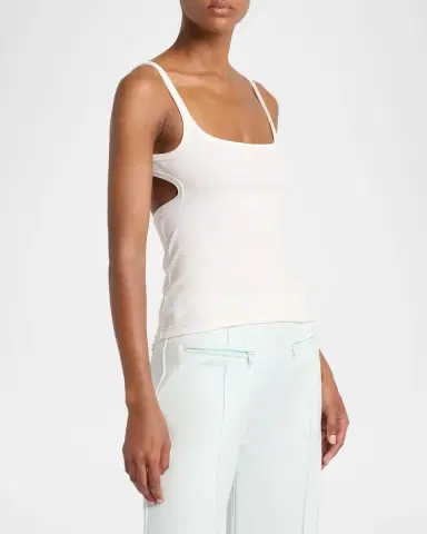 Courrèges 90s Rib Cutout Tank Top | Thumbnail 4