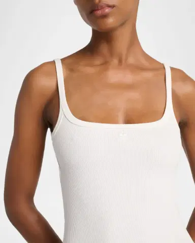 Courrèges 90s Rib Cutout Tank Top | Thumbnail 5