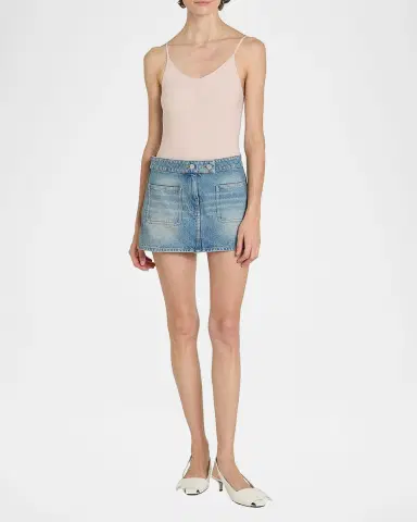 Courrèges Signature Denim Mini Skirt | Thumbnail 2 Courrèges Signature Denim Mini Skirt | Thumbnail 2