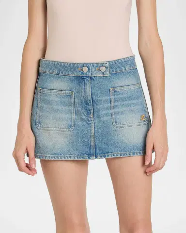 Courrèges Signature Denim Mini Skirt | Thumbnail 3 Courrèges Signature Denim Mini Skirt | Thumbnail 3