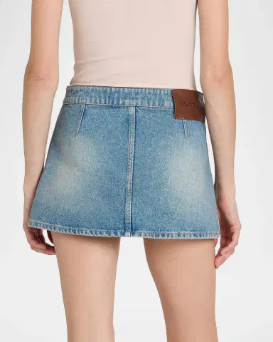 Courrèges Signature Denim Mini Skirt | Thumbnail 4 Courrèges Signature Denim Mini Skirt | Thumbnail 4