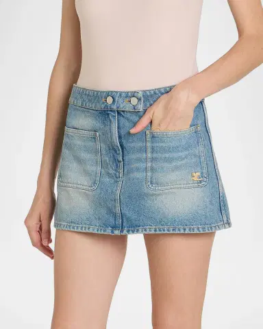 Courrèges Signature Denim Mini Skirt | Thumbnail 5 Courrèges Signature Denim Mini Skirt | Thumbnail 5