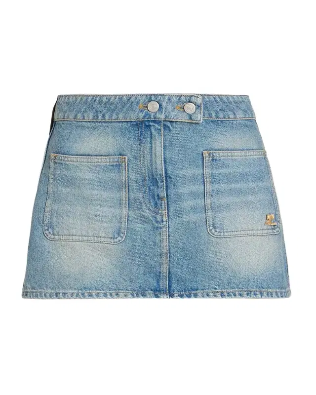 Courreges Signature Denim Mini Skirt