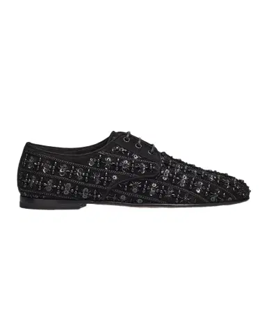 Dolce & Gabbana Men's Embellished Suede Derby Shoes | Thumbnail 1