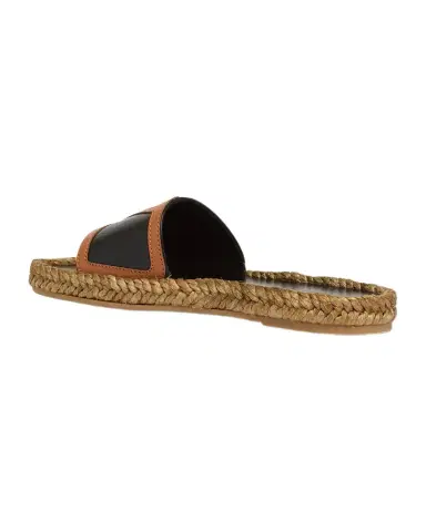 Valentino Garavani Men 's Leather Espadrille Slides | Thumbnail 1