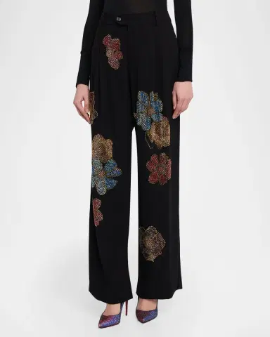 Libertine Fleur D 'Or Embellished Baggy Wide-Leg Trousers | Thumbnail 4 Libertine Fleur D 'Or Embellished Baggy Wide-Leg Trousers | Thumbnail 4