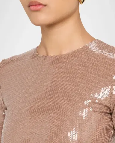 Alex Perry Sequined Long-Sleeve Midi Dress | Thumbnail 5 Alex Perry Sequined Long-Sleeve Midi Dress | Thumbnail 5