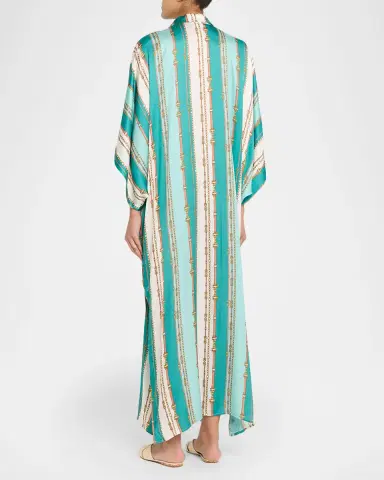La Blanca Wrena Belt Striped Maxi Shirtdress Coverup | Thumbnail 3