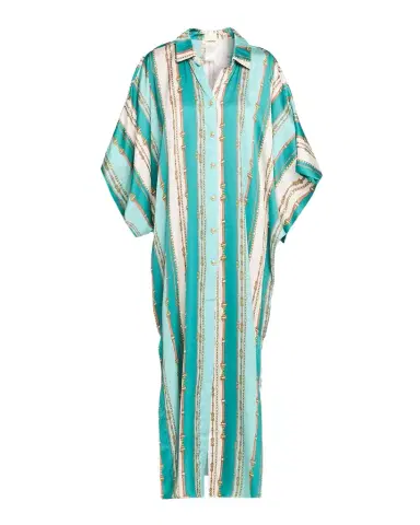 La Blanca Wrena Belt Striped Maxi Shirtdress Coverup | Thumbnail 1