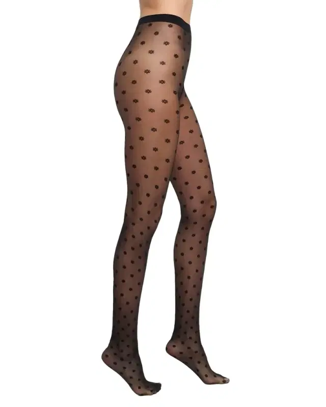 Daisy Sheer Floral Tights