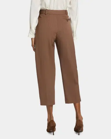 Stella McCartney Mid-Rise Pleated Balloon Crop Trousers | Thumbnail 3 Stella McCartney Mid-Rise Pleated Balloon Crop Trousers | Thumbnail 3