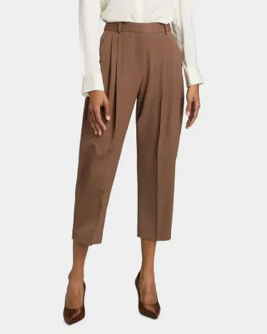 Stella McCartney Mid-Rise Pleated Balloon Crop Trousers | Thumbnail 4 Stella McCartney Mid-Rise Pleated Balloon Crop Trousers | Thumbnail 4